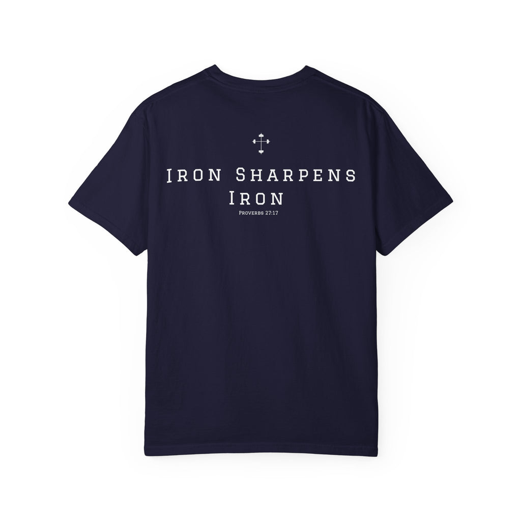 Iron Sharpens Iron - Christian Fitness Heavyweight Tee