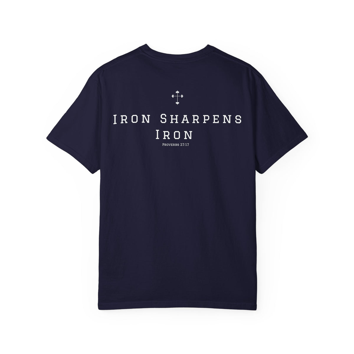 Iron Sharpens Iron - Christian Fitness Heavyweight Tee