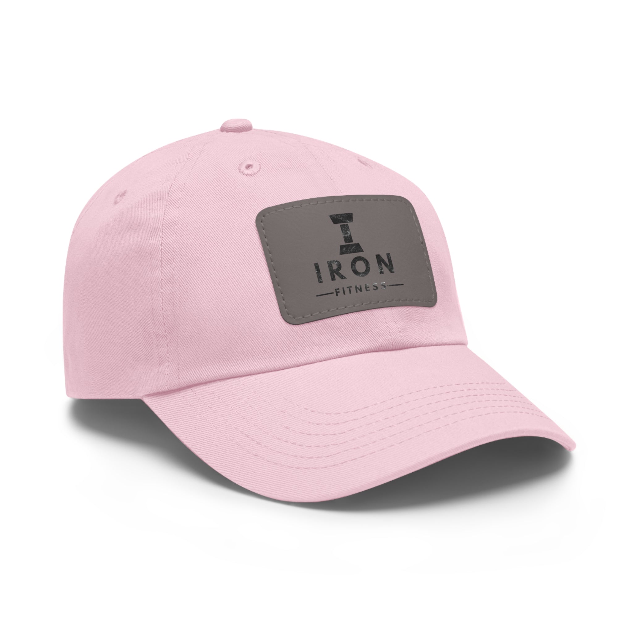 Iron Fitness Leather Patch Dad Hat | Unisex Vintage-Style Baseball Cap