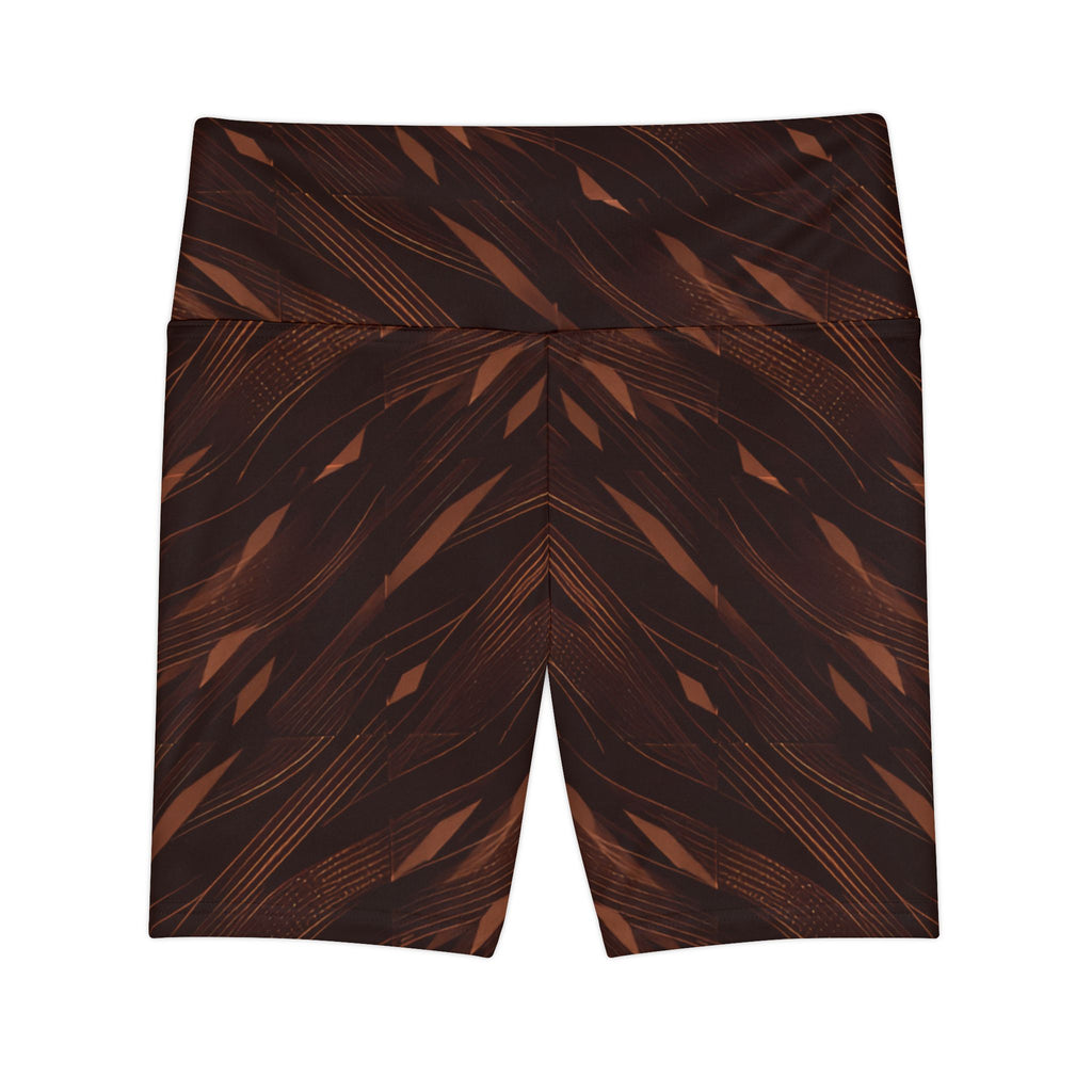 Iron Fitness Brown Abstract Workout Shorts