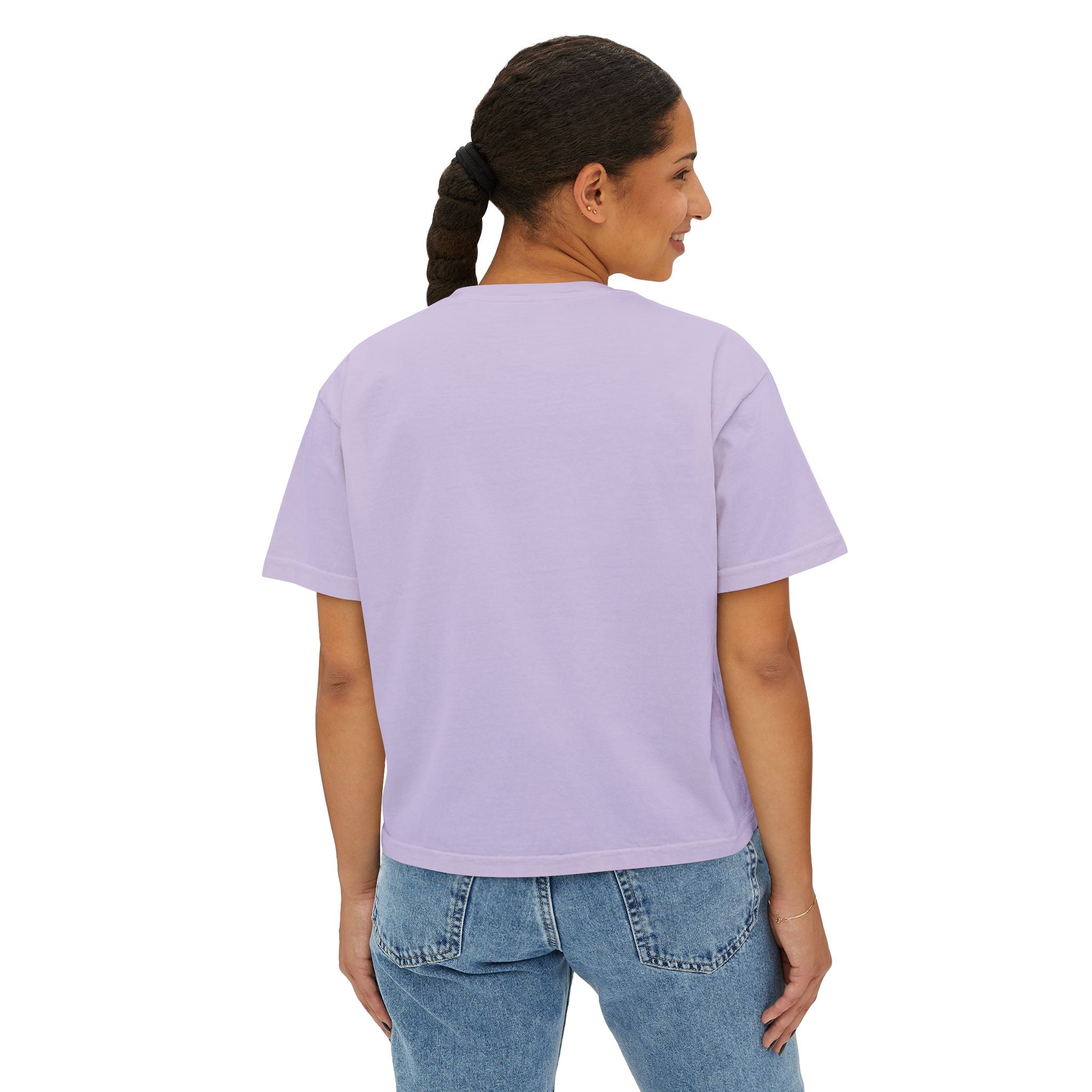 Lift Heavy Look Cute Boxy Tee | Retro Gym Graphic T-Shirt | Comfort Colors
