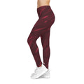 Iron Fitness Burgundy Abstract Leggings