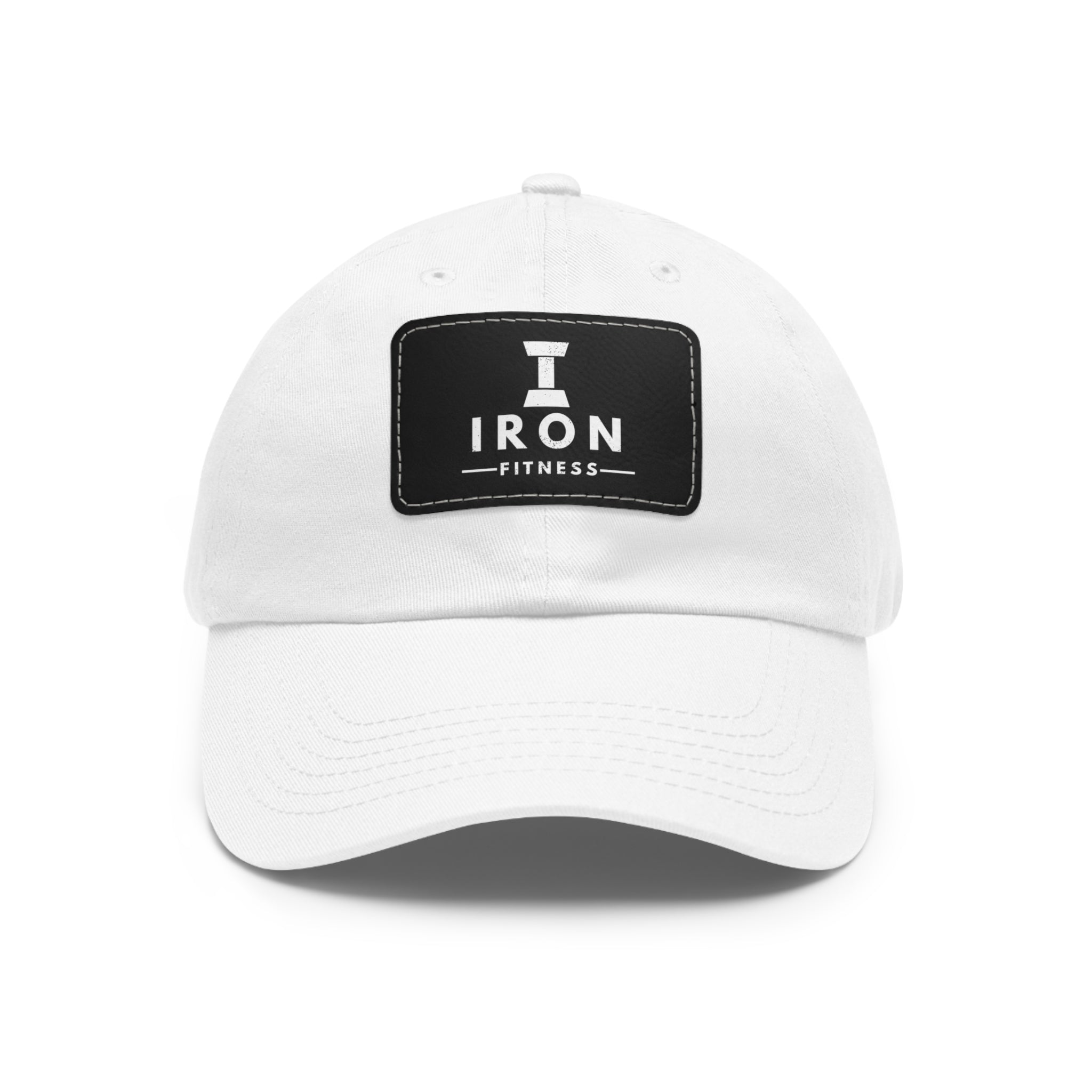Iron Fitness Leather Patch Dad Hat | Unisex Vintage-Style Baseball Cap