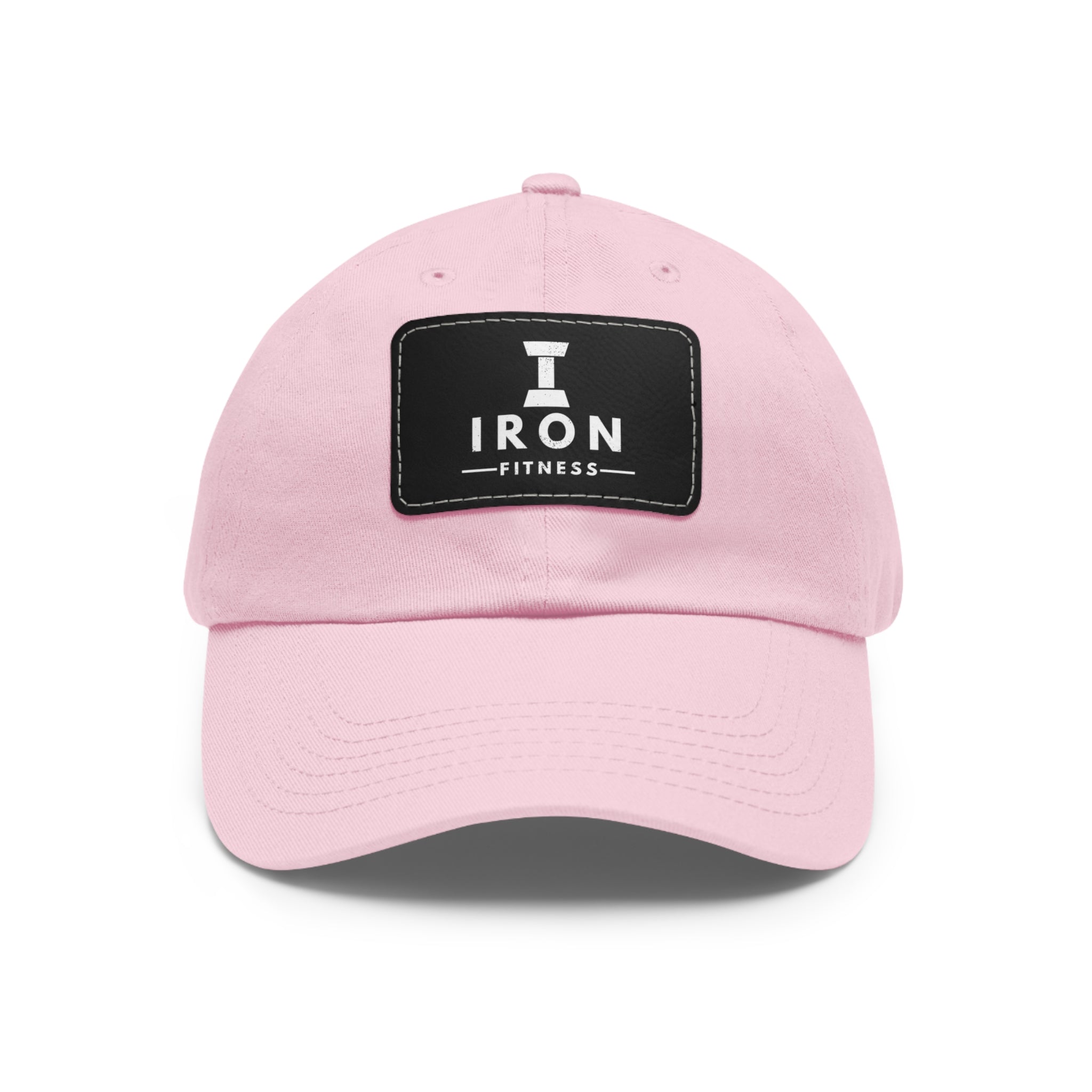 Iron Fitness Leather Patch Dad Hat | Unisex Vintage-Style Baseball Cap