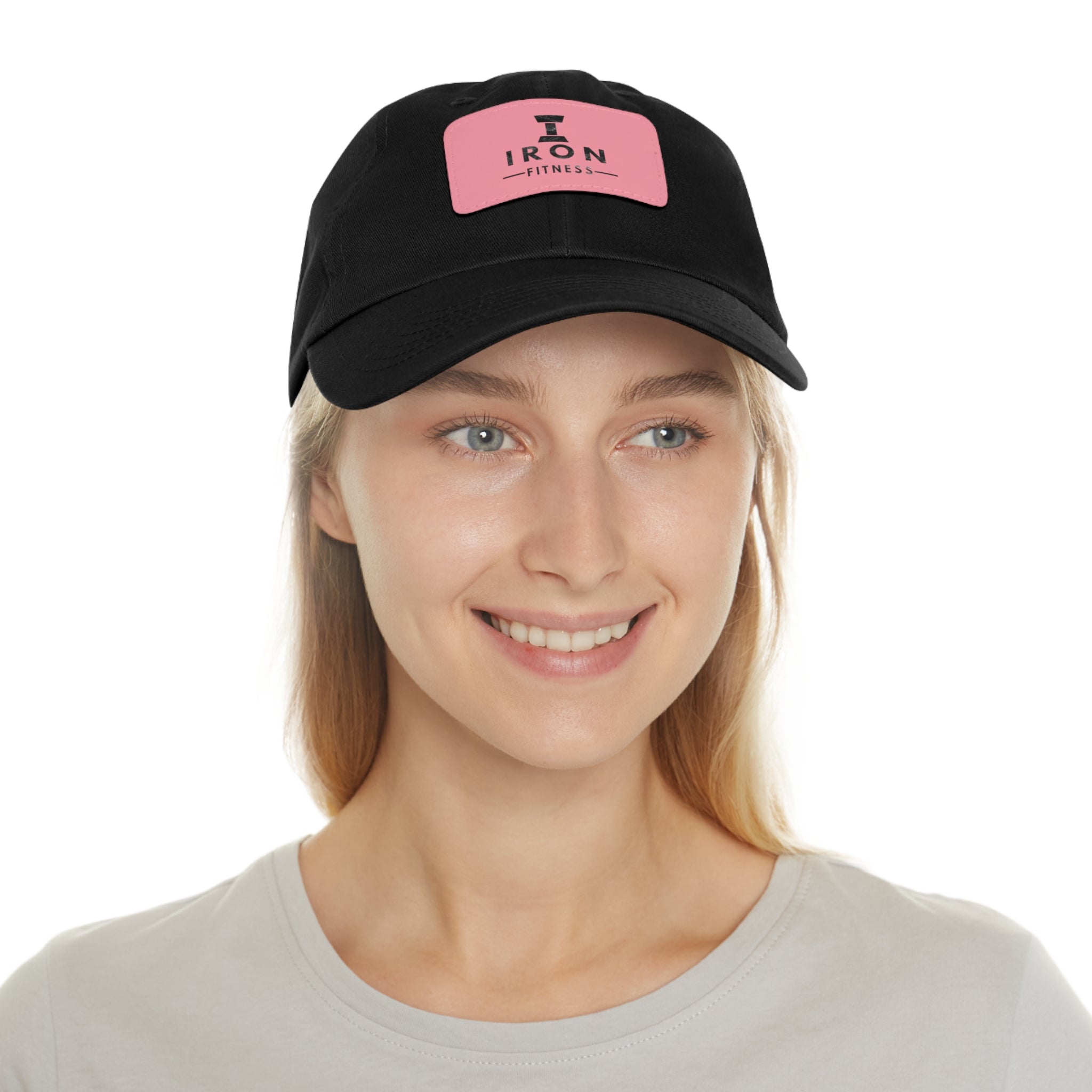 Iron Fitness Leather Patch Dad Hat | Unisex Vintage-Style Baseball Cap
