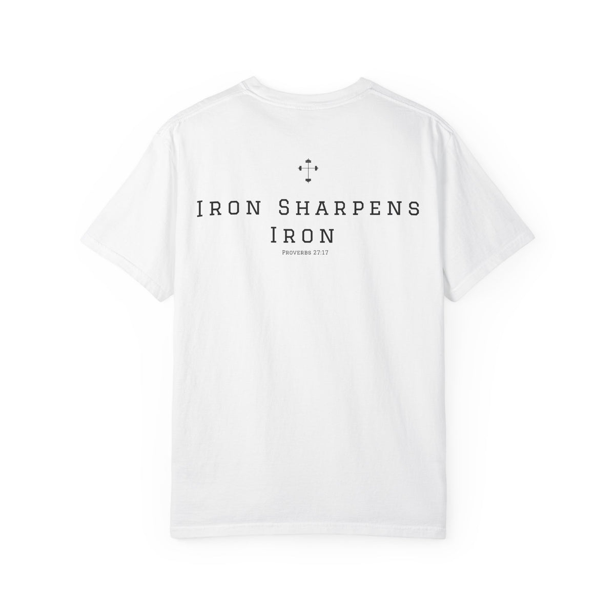 Iron Sharpens Iron - Christian Fitness Heavyweight Tee