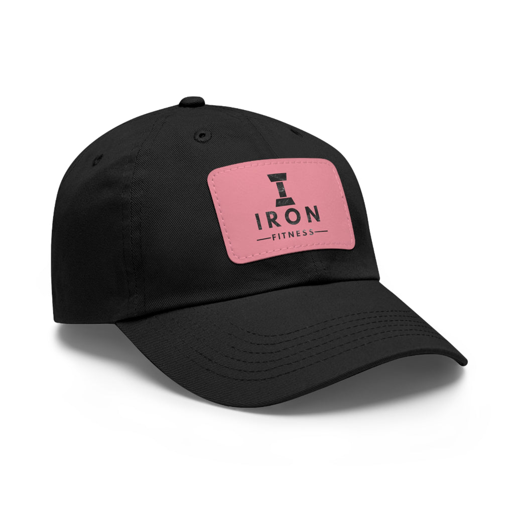 Iron Fitness Leather Patch Dad Hat | Unisex Vintage-Style Baseball Cap