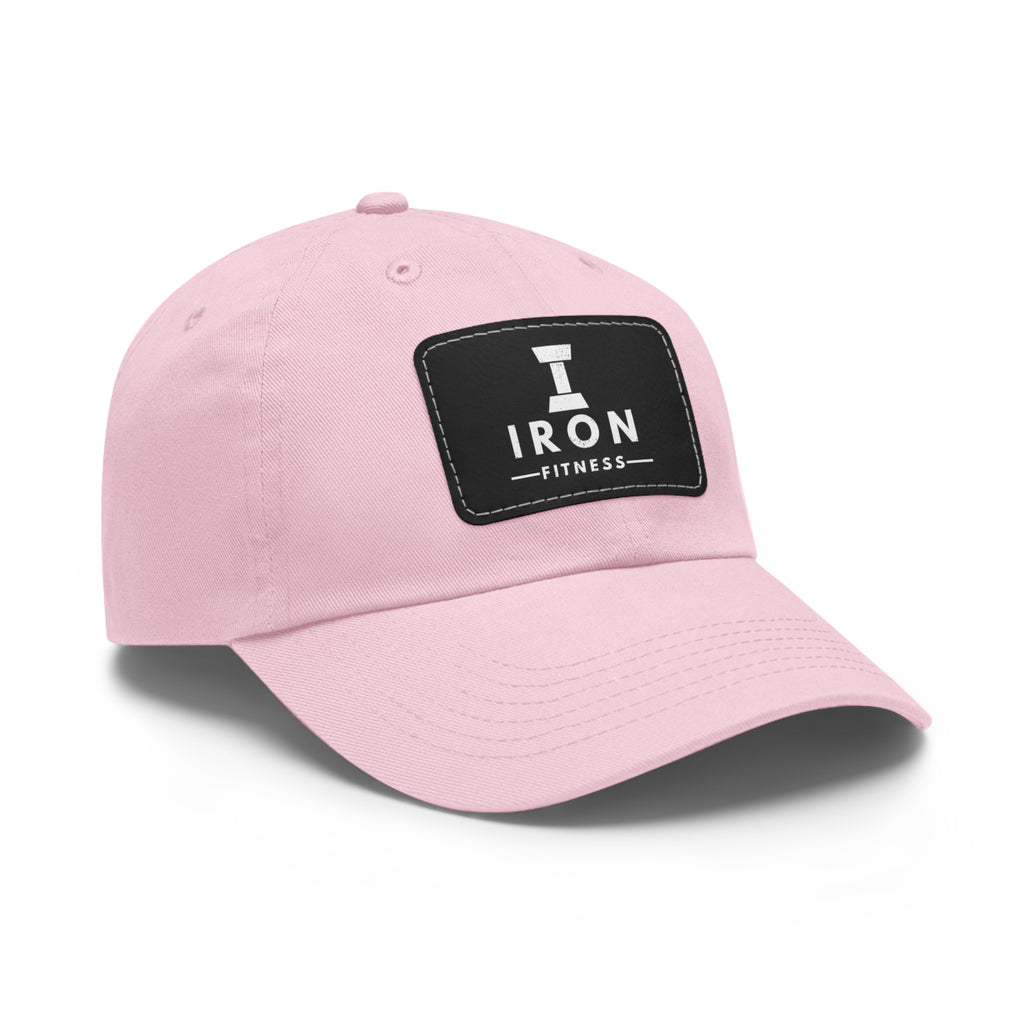 Iron Fitness Leather Patch Dad Hat | Unisex Vintage-Style Baseball Cap