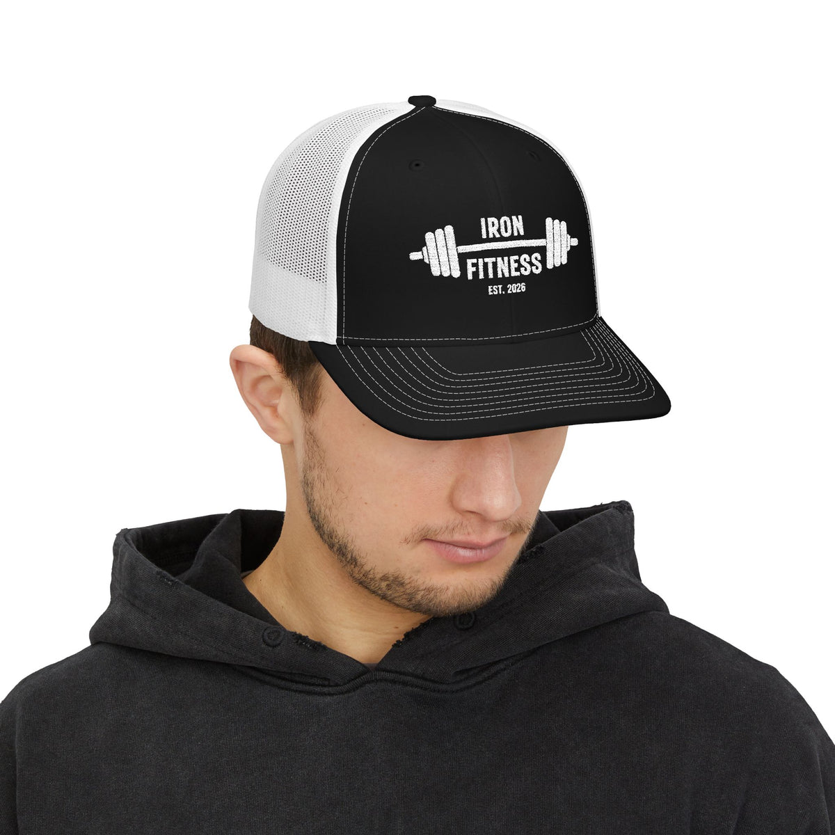 Iron Fitness Embroidered Trucker Hat