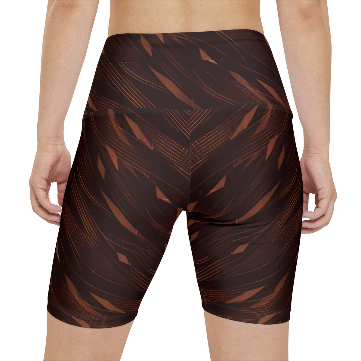 Iron Fitness Brown Abstract Workout Shorts