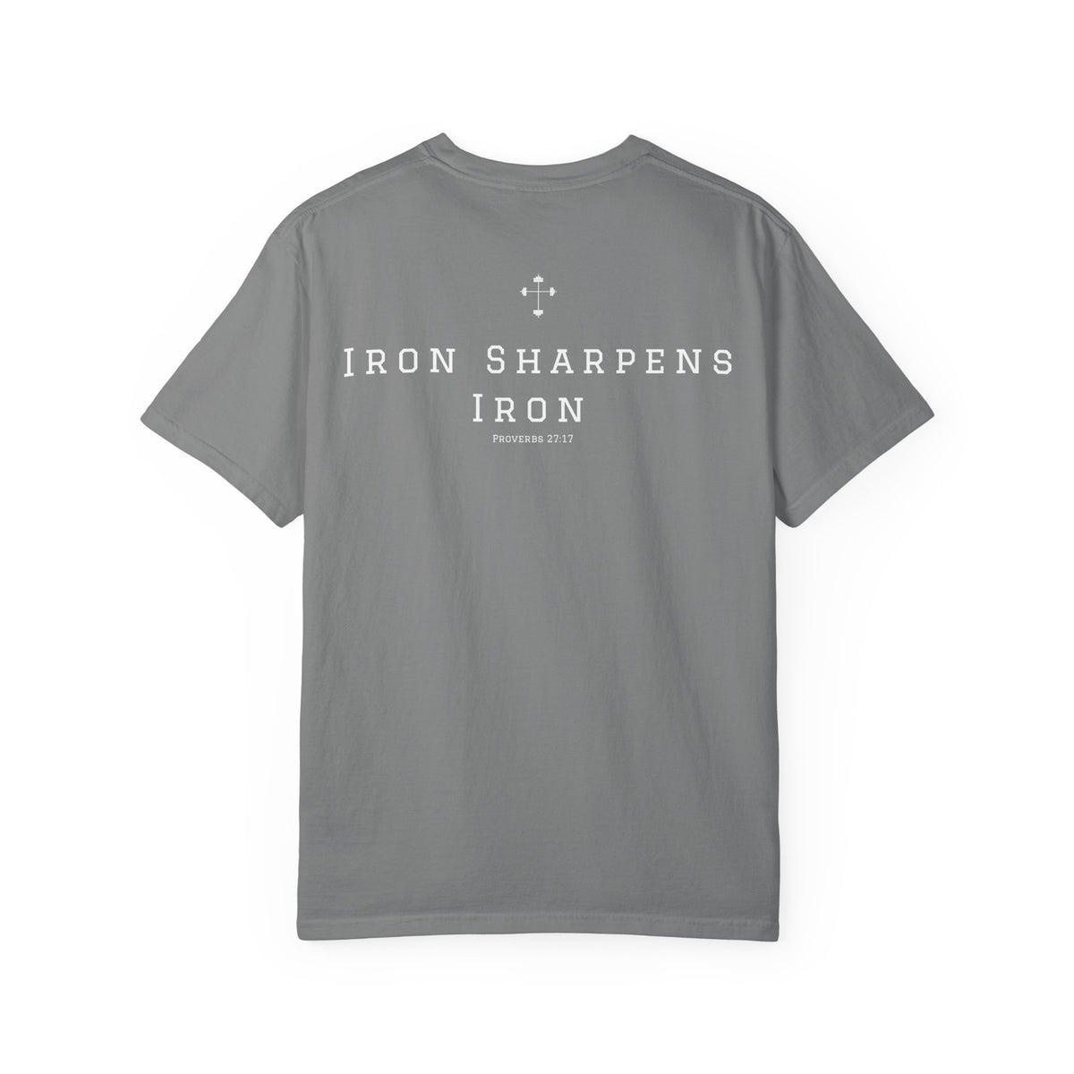 Iron Sharpens Iron - Christian Fitness Heavyweight Tee