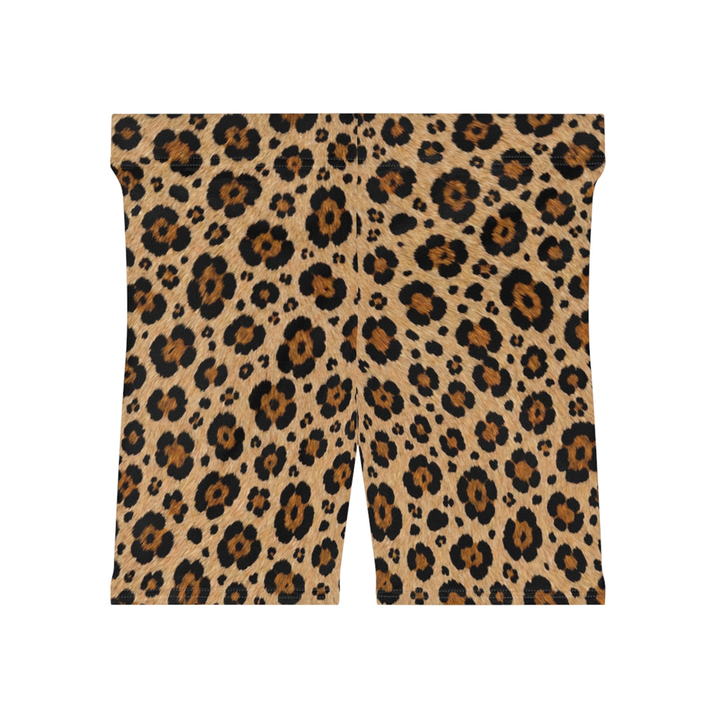 Leopard Print Biker Shorts