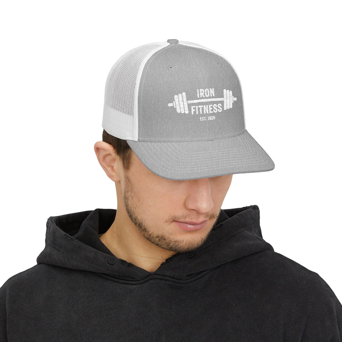 Iron Fitness Embroidered Trucker Hat