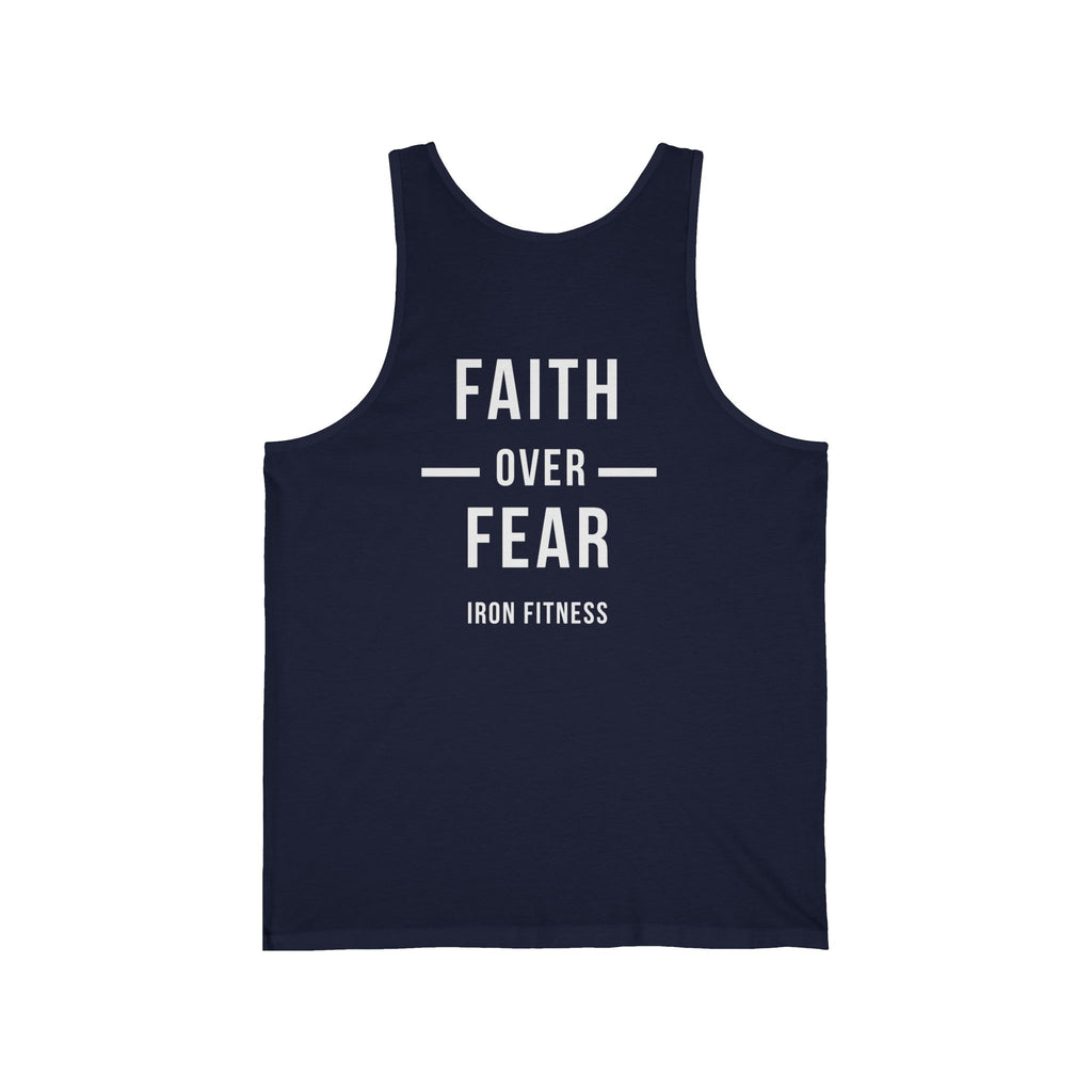 Iron Fitness "Faith Over Fear" Men's Athletic Tank Top