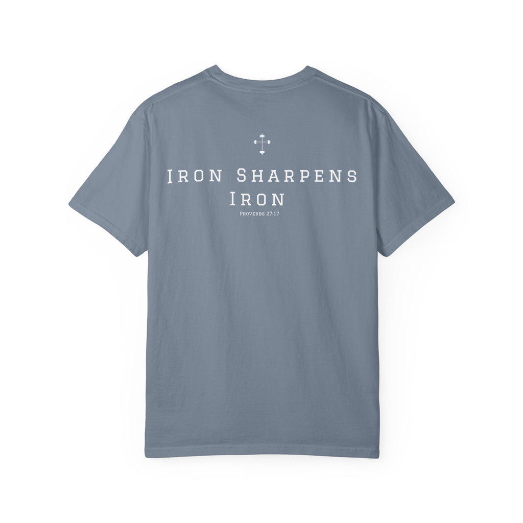 Iron Sharpens Iron - Christian Fitness Heavyweight Tee