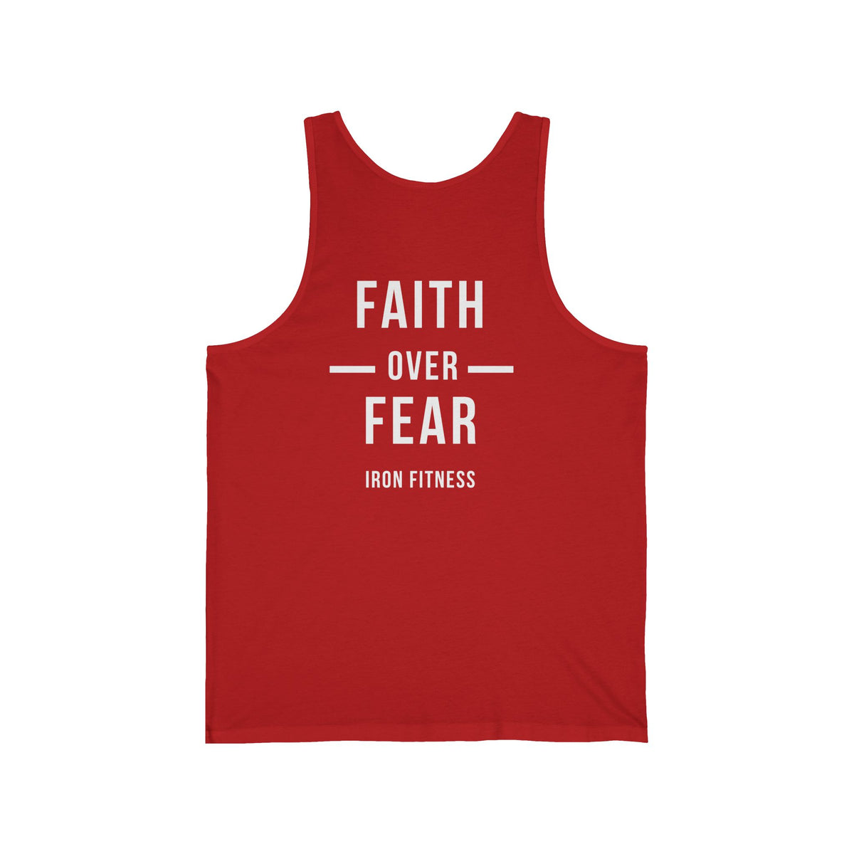 Iron Fitness "Faith Over Fear" Men's Athletic Tank Top
