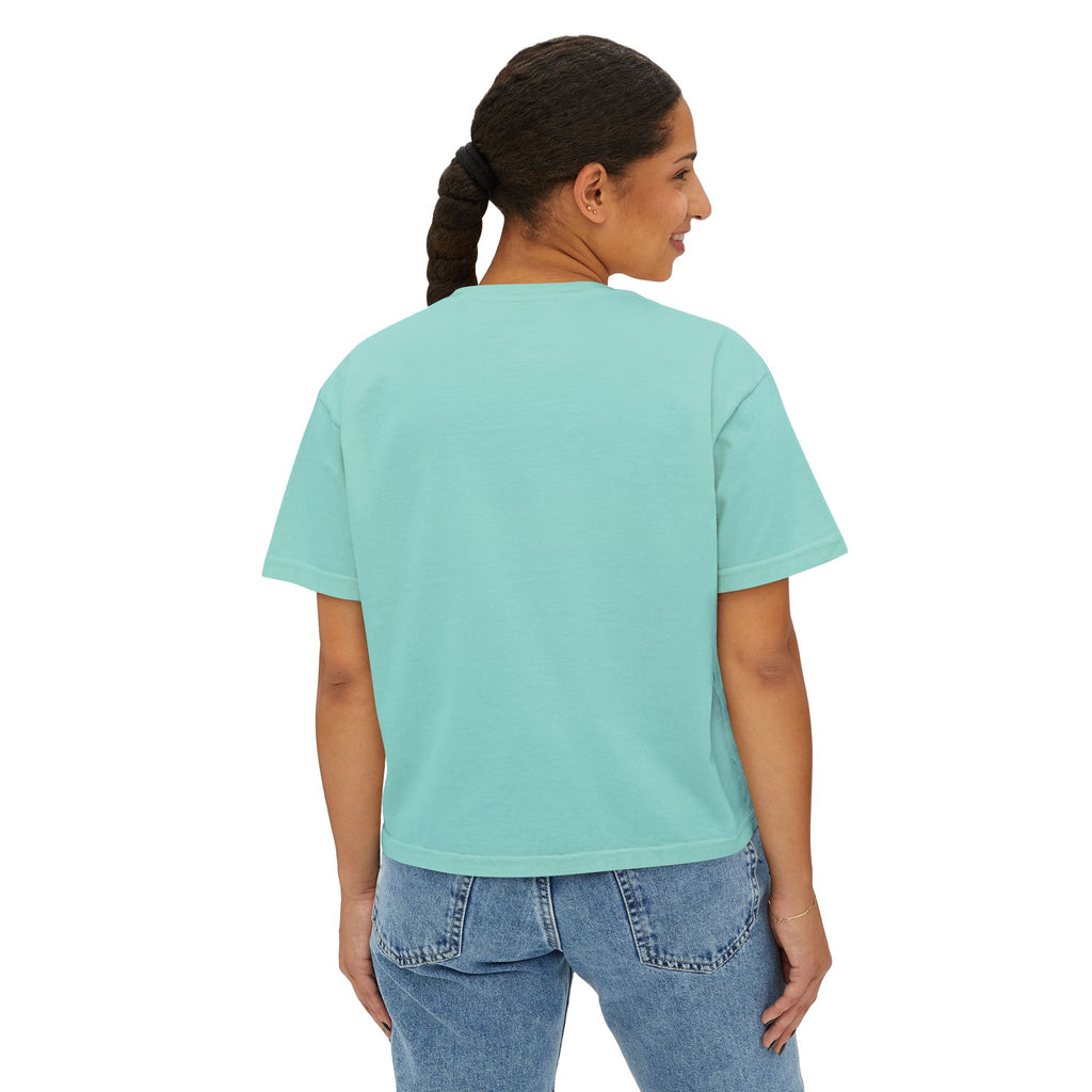 Lift Heavy Look Cute Boxy Tee | Retro Gym Graphic T-Shirt | Comfort Colors