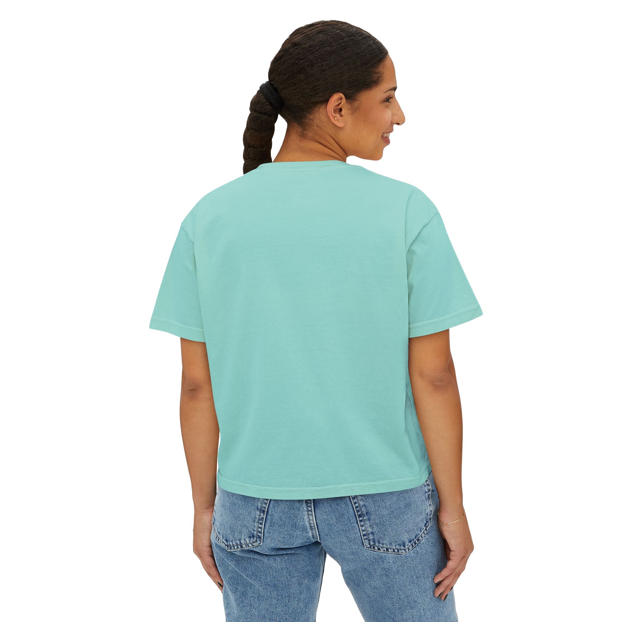 Lift Heavy Look Cute Boxy Tee | Retro Gym Graphic T-Shirt | Comfort Colors