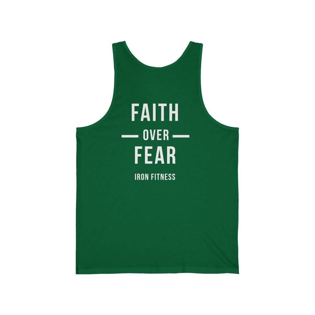 Iron Fitness "Faith Over Fear" Men's Athletic Tank Top