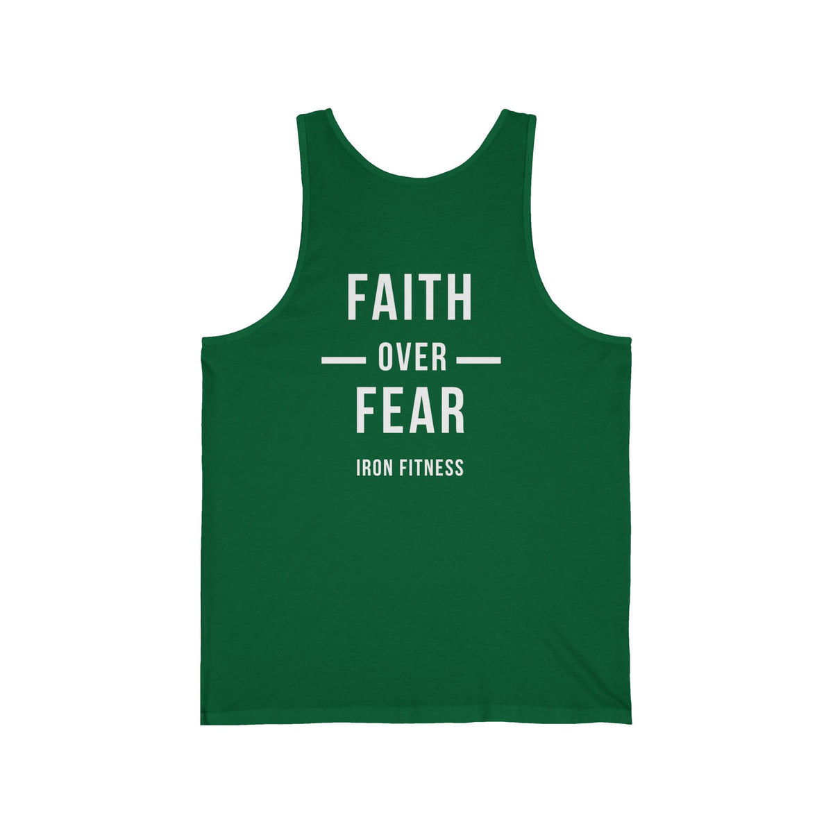 Iron Fitness "Faith Over Fear" Men's Athletic Tank Top