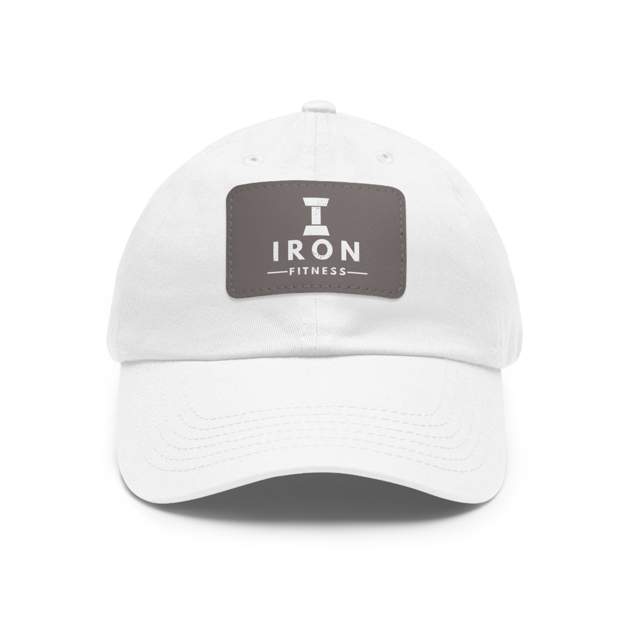 Iron Fitness Leather Patch Dad Hat | Unisex Vintage-Style Baseball Cap