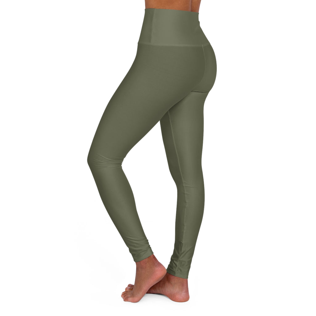Women's Olive Drab High-Waisted Leggings | Versatile Athleisure & Lounge Pants
