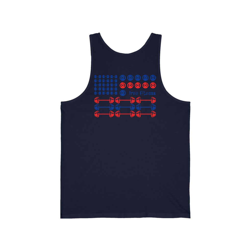 Iron Fitness Patriotic Flag Men's Tank Top