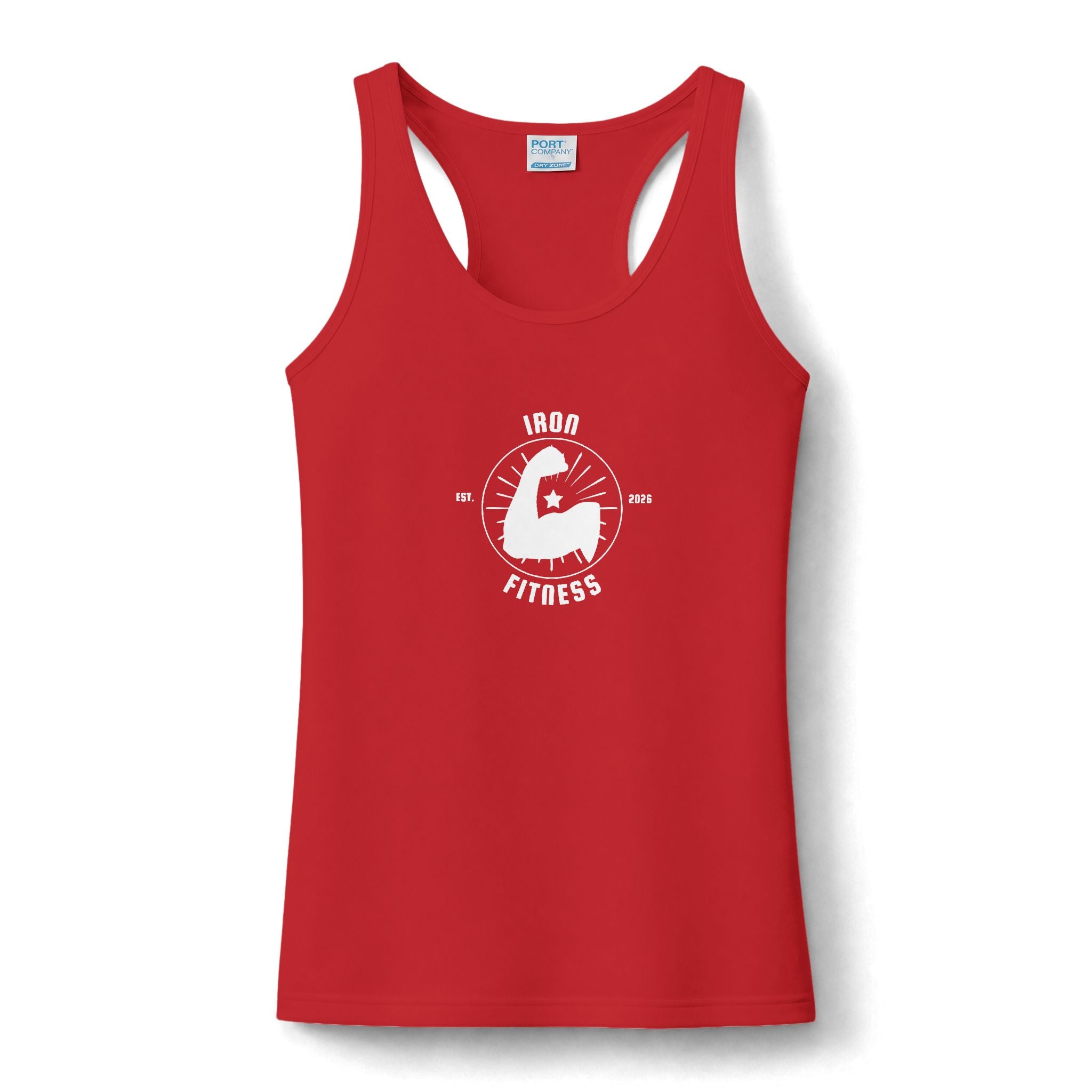 Iron Fitness Women's Athletic Workout Tank Top – Custom Barbell Flag Back Print