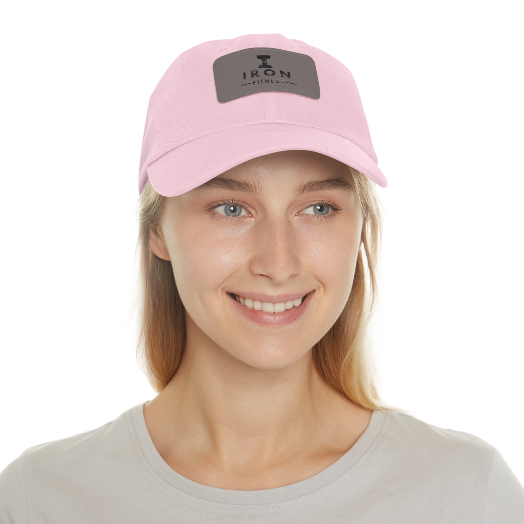 Iron Fitness Leather Patch Dad Hat | Unisex Vintage-Style Baseball Cap