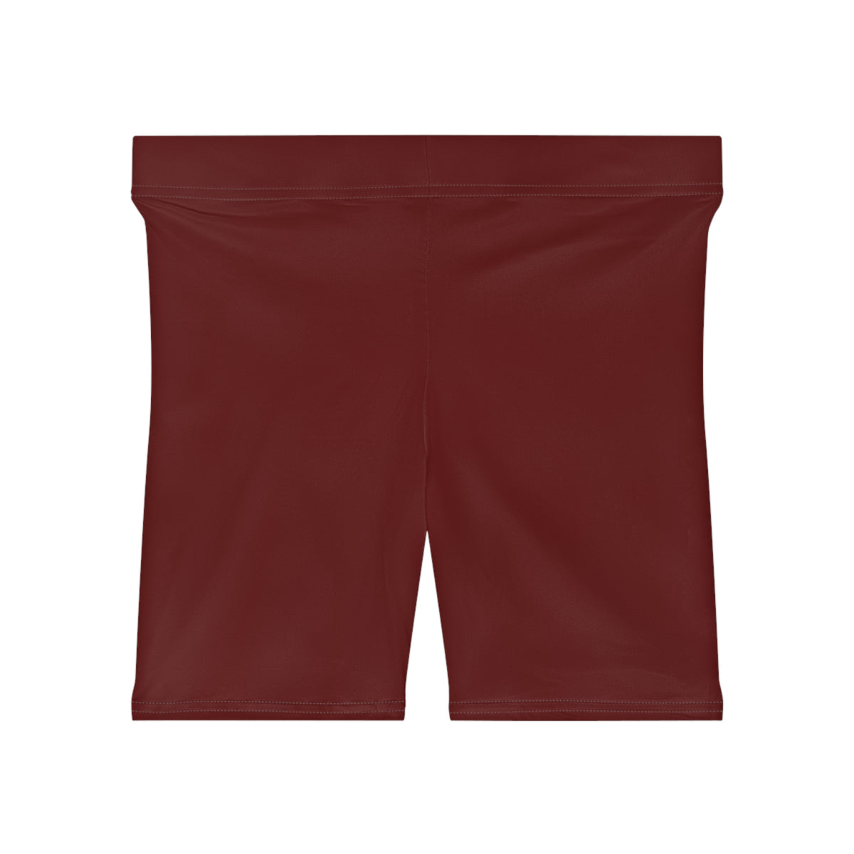 Autumn Maroon Fitness Biker Shorts