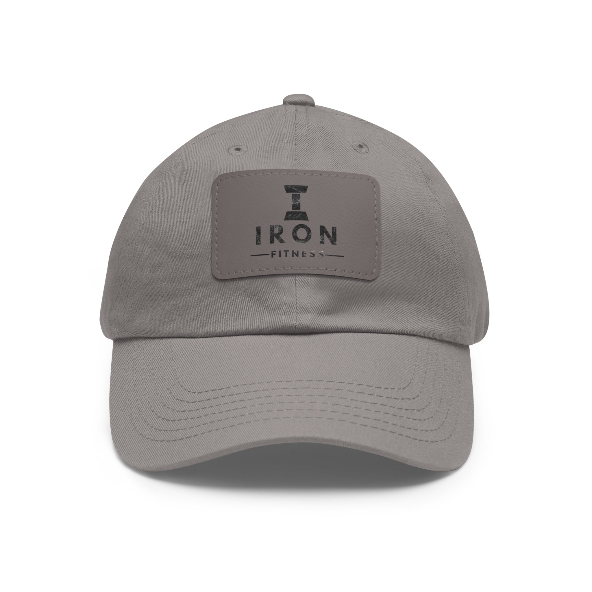 Iron Fitness Leather Patch Dad Hat | Unisex Vintage-Style Baseball Cap