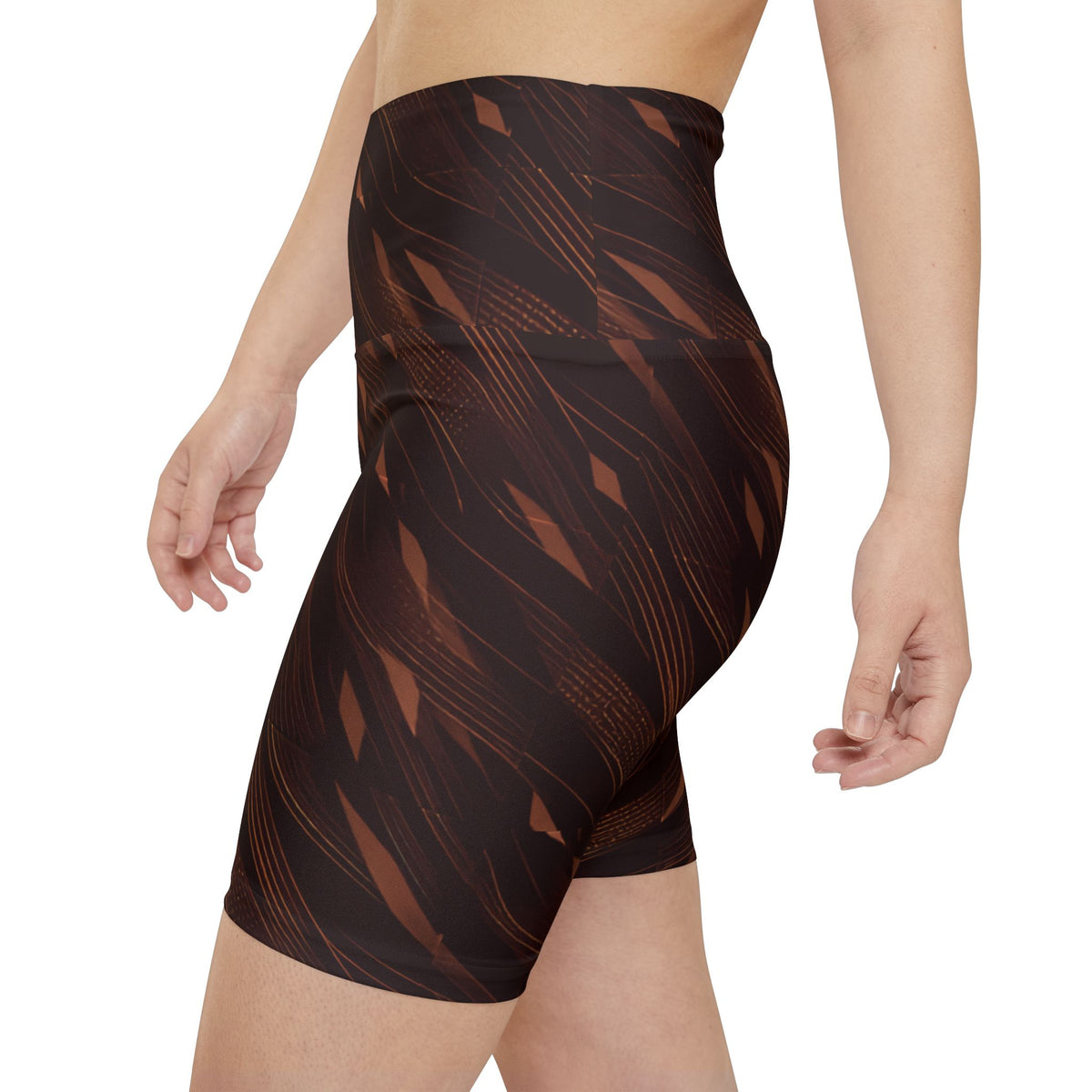 Iron Fitness Brown Abstract Workout Shorts