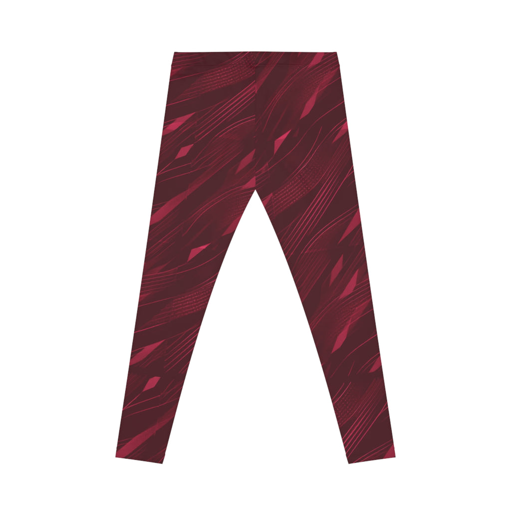 Iron Fitness Burgundy Abstract Leggings