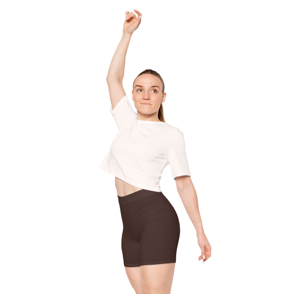 Dark Chocolate Fitness Biker Shorts