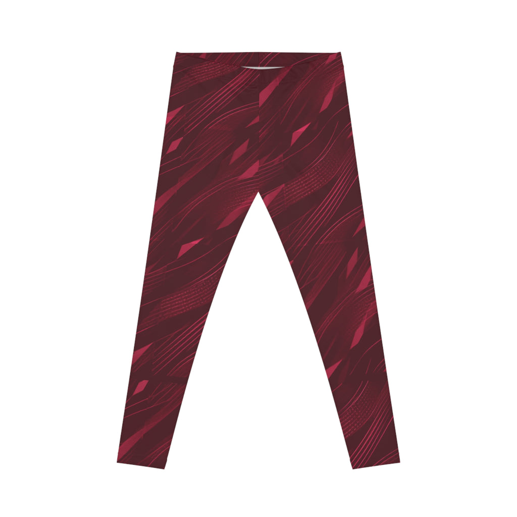 Iron Fitness Burgundy Abstract Leggings