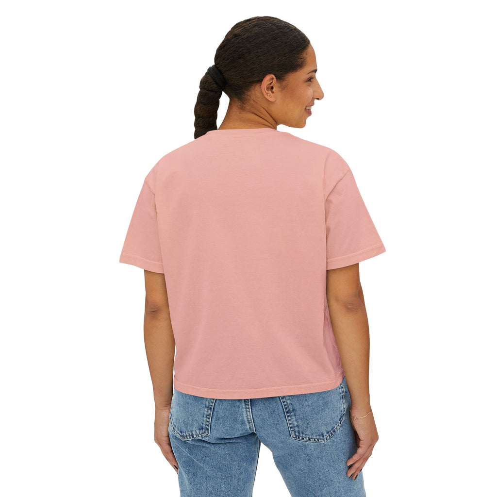 Lift Heavy Look Cute Boxy Tee | Retro Gym Graphic T-Shirt | Comfort Colors