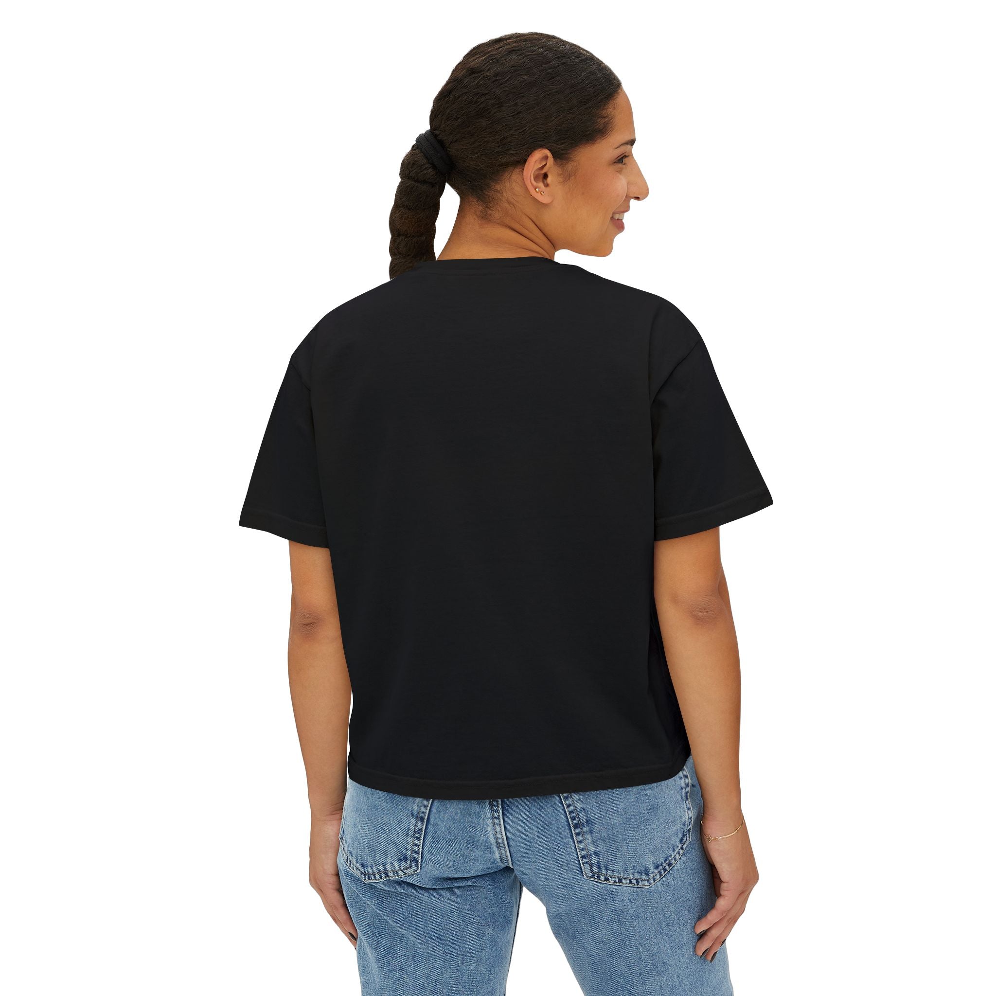 Lift Heavy Look Cute Boxy Tee | Retro Gym Graphic T-Shirt | Comfort Colors