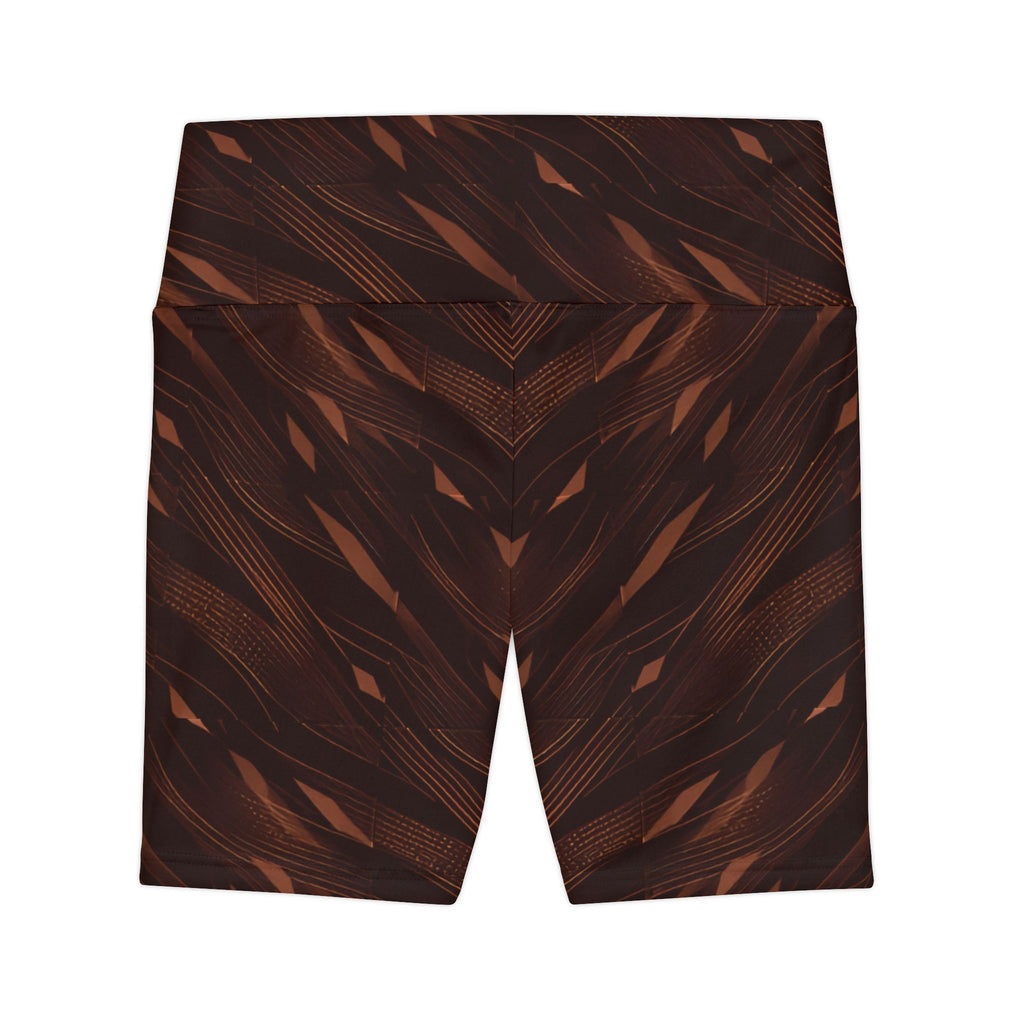 Iron Fitness Brown Abstract Workout Shorts