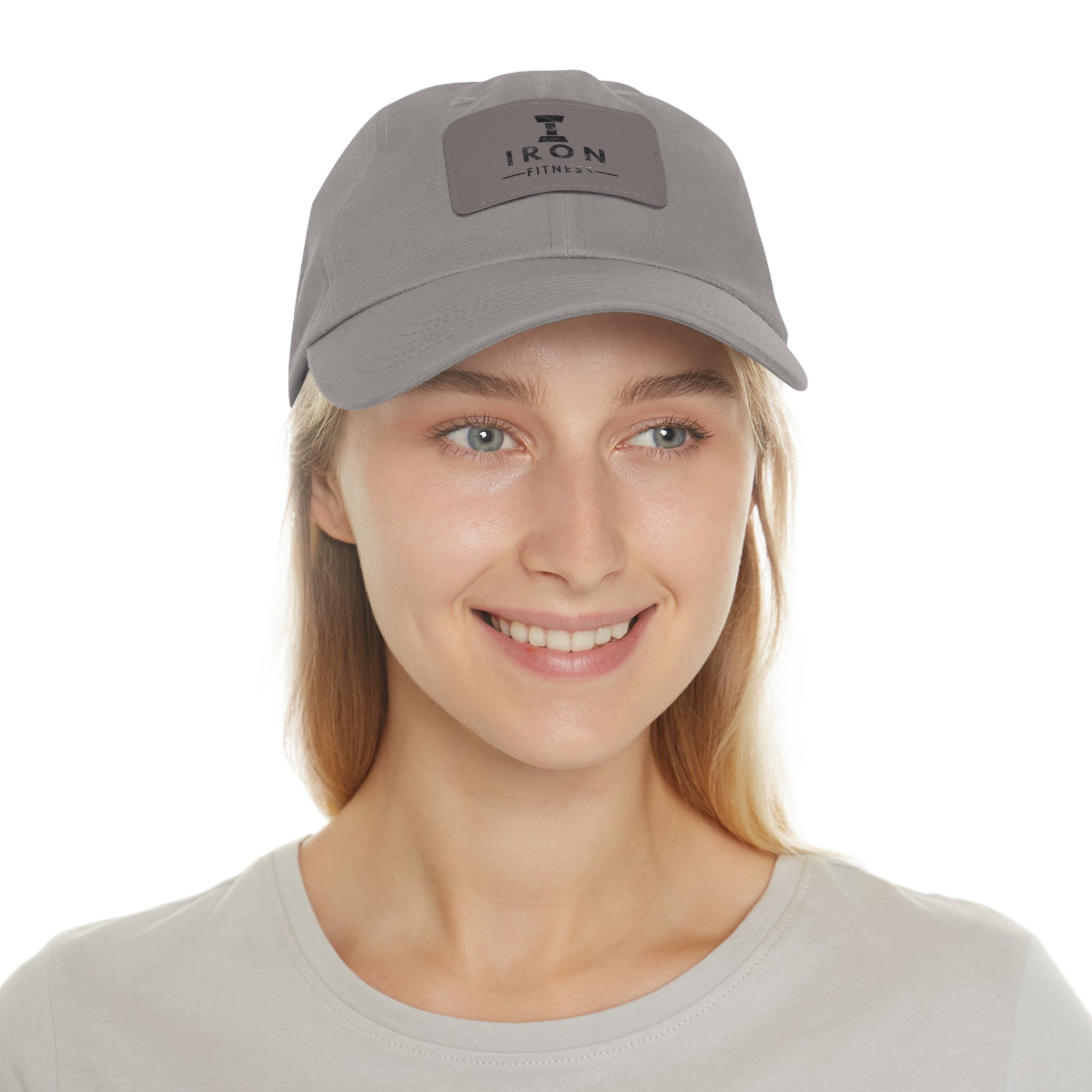 Iron Fitness Leather Patch Dad Hat | Unisex Vintage-Style Baseball Cap