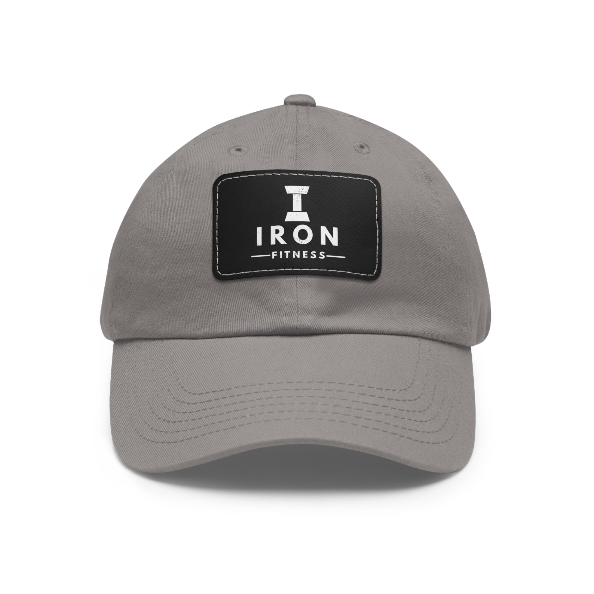Iron Fitness Leather Patch Dad Hat | Unisex Vintage-Style Baseball Cap