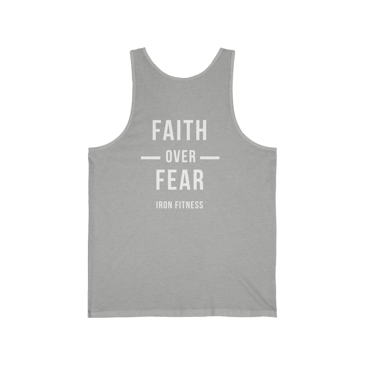 Iron Fitness "Faith Over Fear" Men's Athletic Tank Top